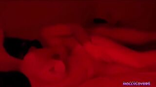 Noisy moans of a little slutty school girl. Watch how her leg trembles during her orgasm
