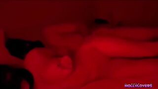Noisy moans of a little slutty school girl. Watch how her leg trembles during her orgasm