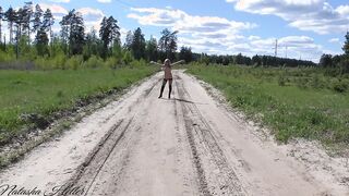I riding a vehicle and walk nude into amazing places