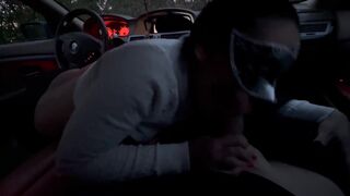 Bf wanted to cum so I pulled over and made HIM CUM INTO MY THROAT