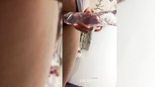 Lana Loveenie banged her soak vagina into the locker room by H&M Austin