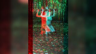 Crucified Blonde in 3D