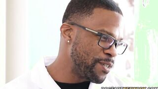 Kylie Quinn gets gangbanged by three ebony cocked doctors