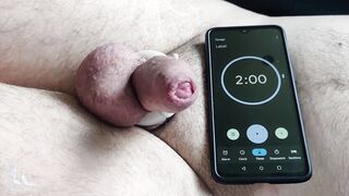 Can he cum into 2 minutes?