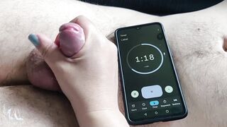 Can he cum into 2 minutes?