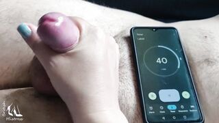 Can he cum into 2 minutes?