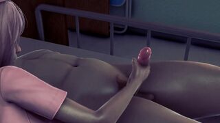 Sakura & Konan nurse teraphic inside heriatric therapy with 2 mature guys