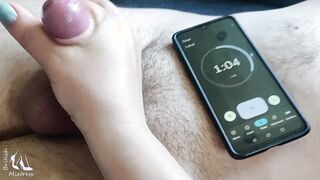 Can he cum into 3 minutes?