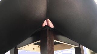 Turned On BBW Humps Chair inside Ripped Pants w/ Full Bladder Squirting Peeing to Orgasm Part two of two
