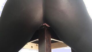 Turned On BBW Humps Chair inside Ripped Pants w/ Full Bladder Squirting Peeing to Orgasm Part two of two