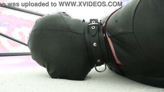 My amateur bdsm, October, 28, 2021: Leather, hood and armbinder