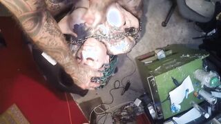 FACE TATTOO TITTY FACE BONED METALHEADS BIKER TATTOO SHOP FELLATIO ORIENTAL FETISH
