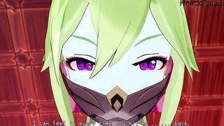 Full point of view- Kuki Shinobu inside Sportswear got Banged! Genshin Impact [Hentai 3D]