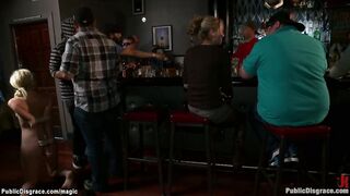 Blonde in public big cock banged