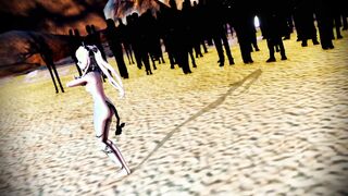 Mesugaki Naked beach Pant voice mmd r18 3d cartoon animation