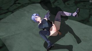 3D ANIMATED Succubus has huge jugs shaking while being nailed