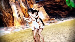 Kaohsiung and Atago Dive mmd r18 3d anime animation
