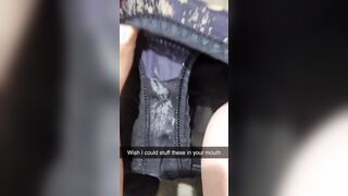 Fem Dom Sub cleans Princess kinky underwear