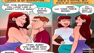 Screwed God-Mother - 18yo seduced by his slutty God-Parent - He Plowed her inside the Booty