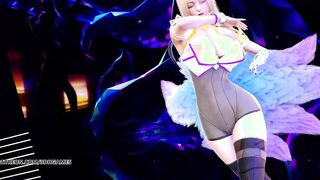 [MMD] K/DA - The Baddest Ahri Bombshell Striptease League of Legends KDA