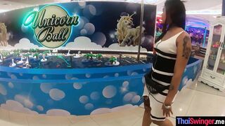 Thin chinese 19 yo with super huge ass pleased by a