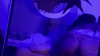 Hispanic teens bouncing on daddy’s cock