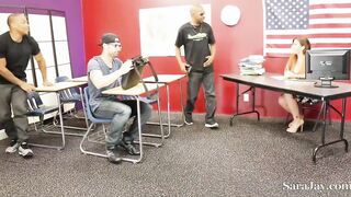 Curvy Mom Sara Jay Teaches Fat Dick School Girl Alex Legend