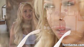 TEENGONZO Carmen Caliente give a mean deep throat oral sex