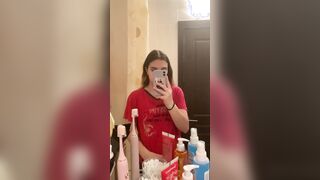 I make faces inside front of the mirror, I pinch my nipples