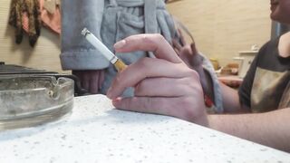 I wanted to suck a cigarette and blown a penis into the kitchen