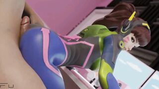 D.Va Rubing Her Booty On Rough Penis {D.Va Hentai}
