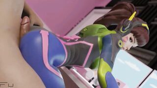 D.Va Rubing Her Booty On Rough Penis {D.Va Hentai}