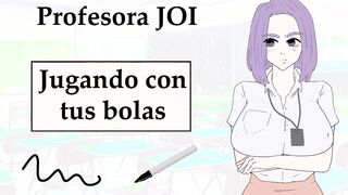 JOI profesora te masturba con unas cuerdas.