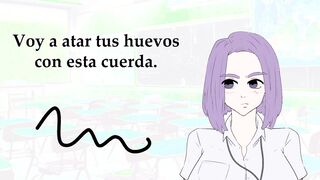 JOI profesora te masturba con unas cuerdas.