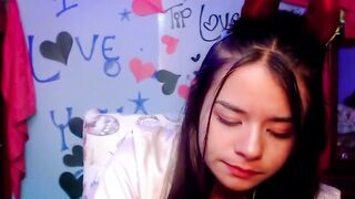 Irresistible dark hair clothed as a little devil blows your penis so you can pay her tribute with your cu