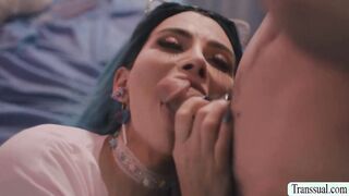 Slutty Tgirl toyed and analed by friend