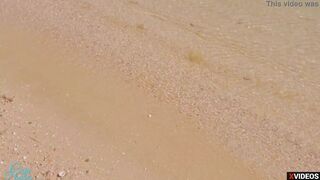 OMG STRANGER CUM INTO MY LINGERIE ON THE BEACH