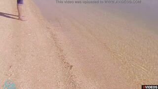 OMG STRANGER CUM INTO MY LINGERIE ON THE BEACH