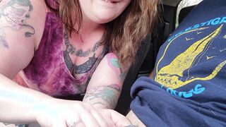 SWALLOWING ALL MY CUM BEHIND THE THEATER.