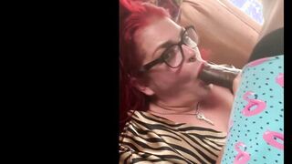 Hotwife Liz Sucking Off Huge Ebony Penis