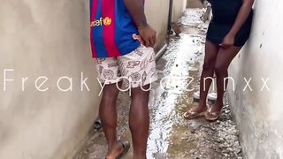 Black bitch fucking inside the rain