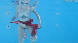 Finlands best Mimi Cica underwater naked swimming