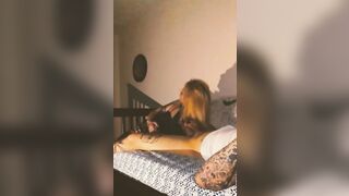 Hottie school women ride daddy's big dick