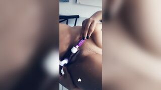 Beauty cunt with mouth plays with sex toys