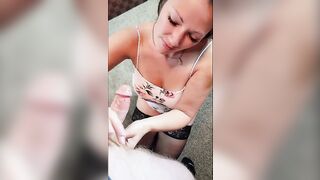 slick finger bang sliding around dick