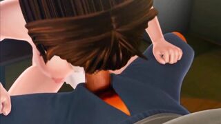 Young fiance is very incredible sexy at oral sex [Flower charm] / 3D Anime game