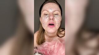 Fat MILF dancing nude