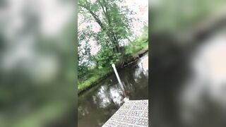 Gettin soak by the river