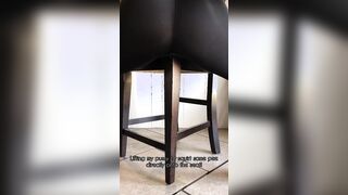 BBW Chair Humping into the Kitchen with Squirting and Peeing into Ripped Pants until Orgasm