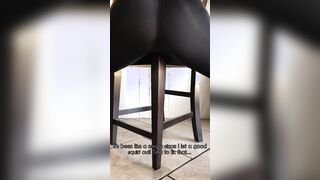 BBW Chair Humping into the Kitchen with Squirting and Peeing into Ripped Pants until Orgasm